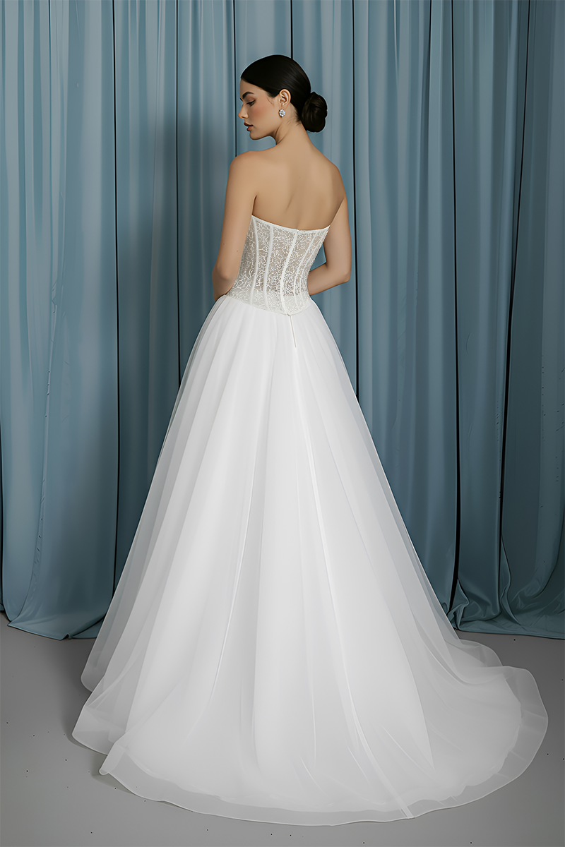 Scooped Bustier + Tull A-line