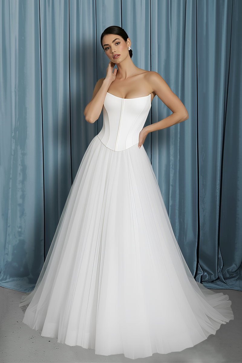 Scooped Bustier + Tull A-line