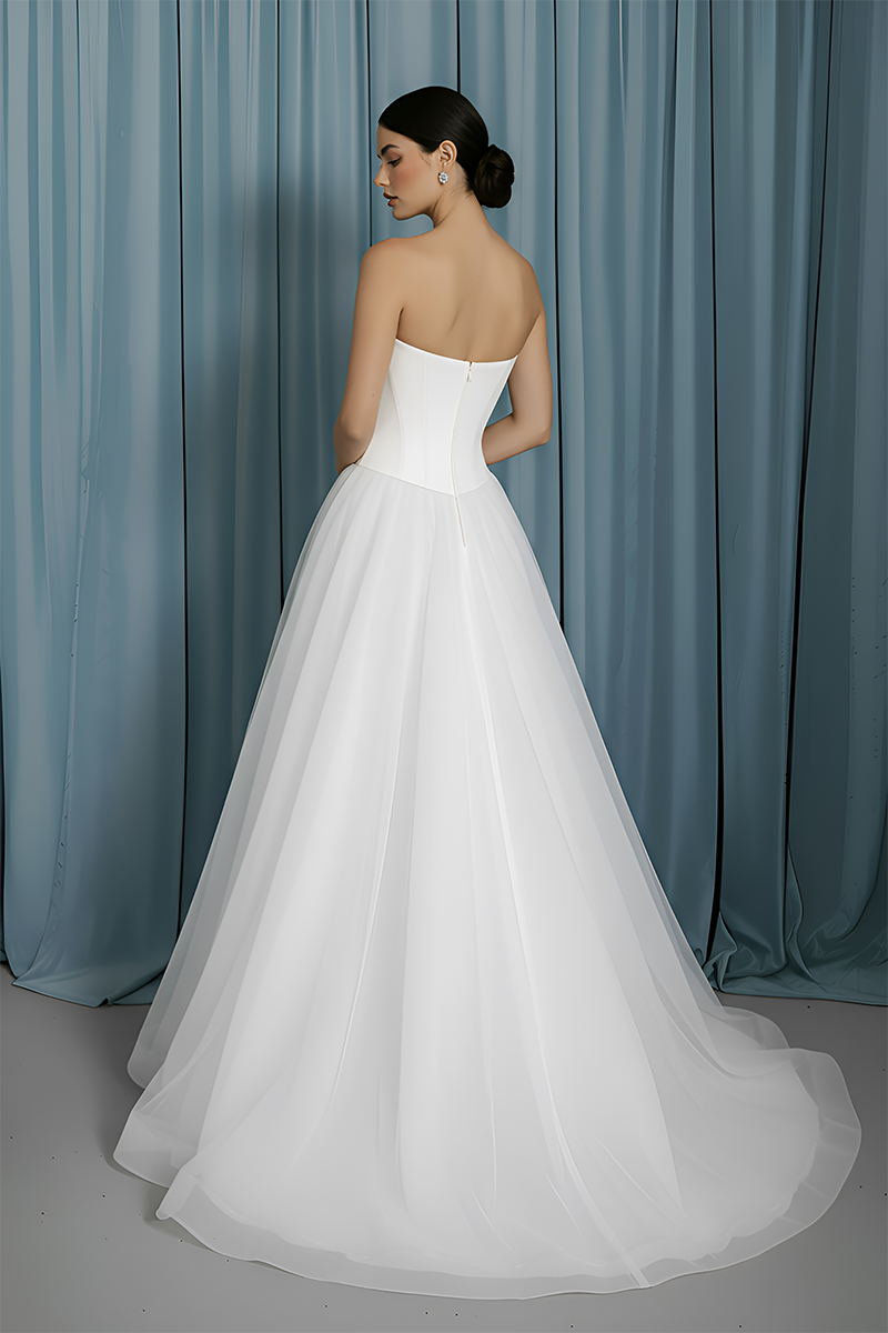 Scooped Bustier + Tull A-line