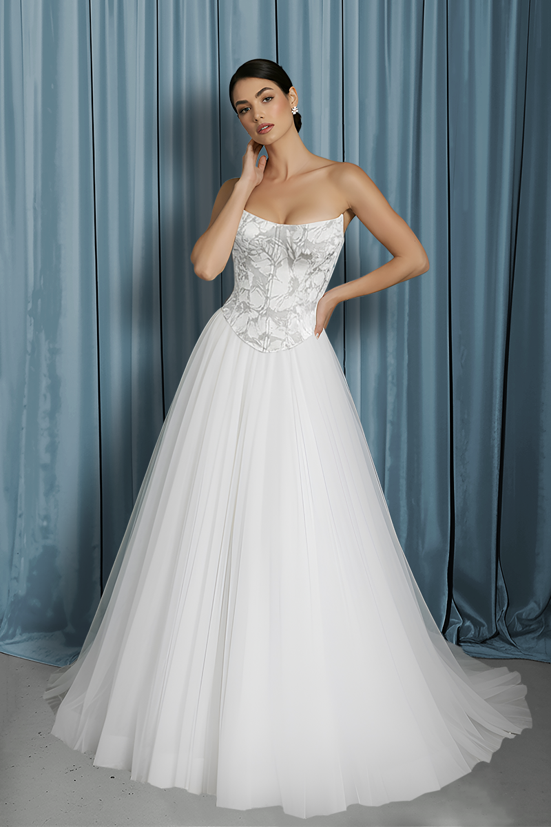 Scooped Bustier + Tull A-line