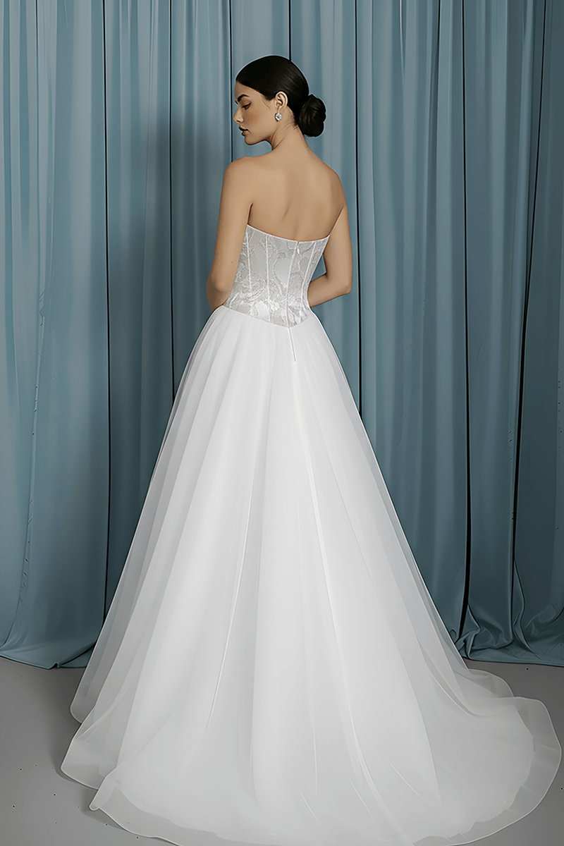 Scooped Bustier + Tull A-line