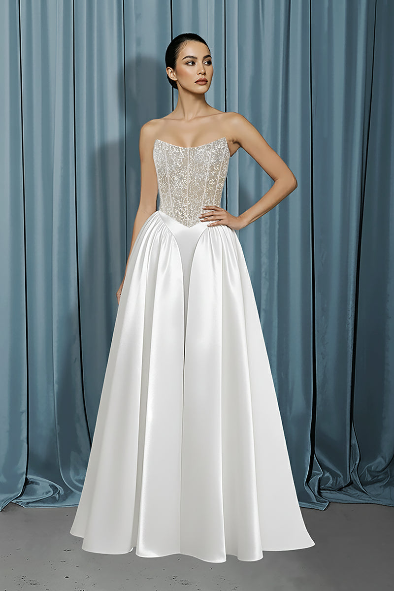 Scooped Bustier + Drop Waist