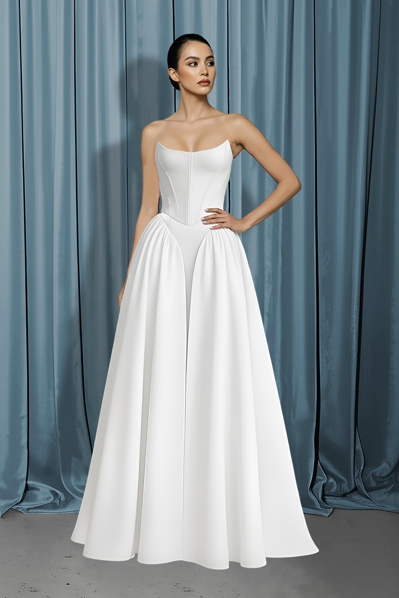 Scooped Bustier + Drop Waist