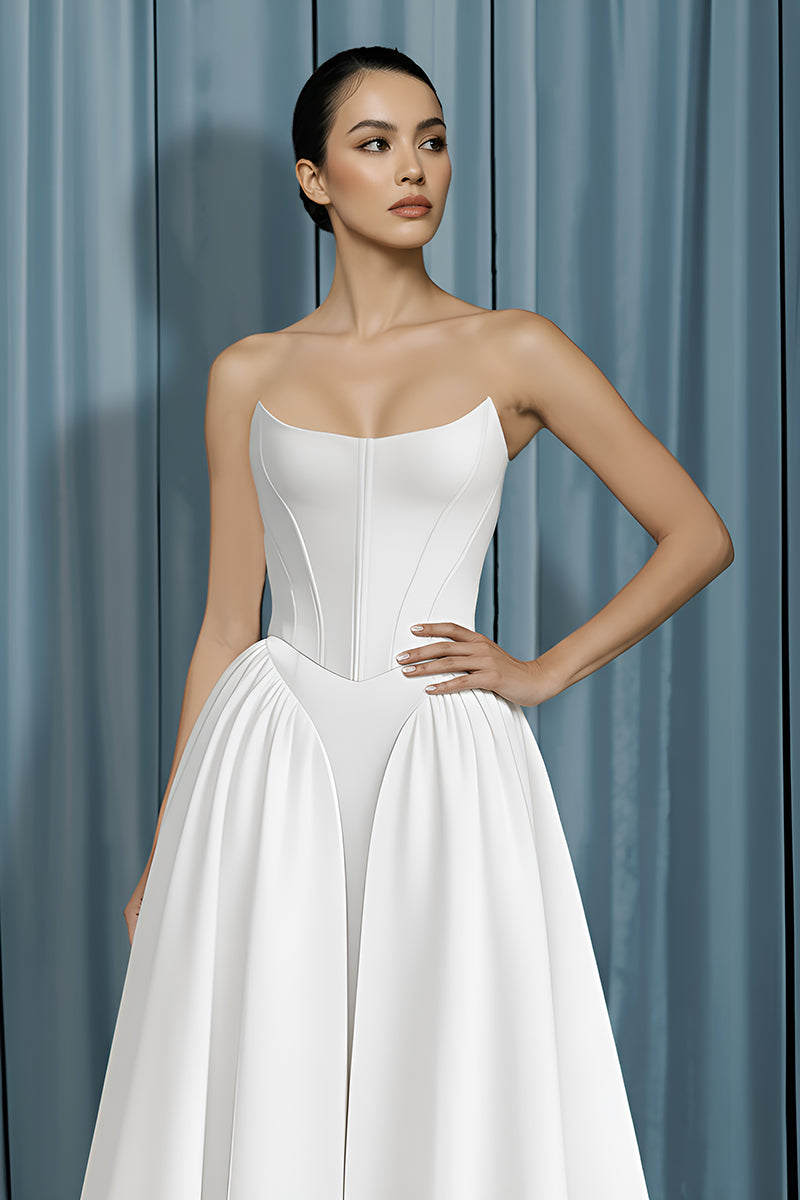 Scooped Bustier + Drop Waist