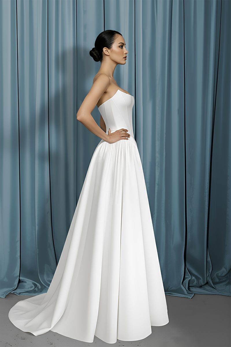 Scooped Bustier + Drop Waist