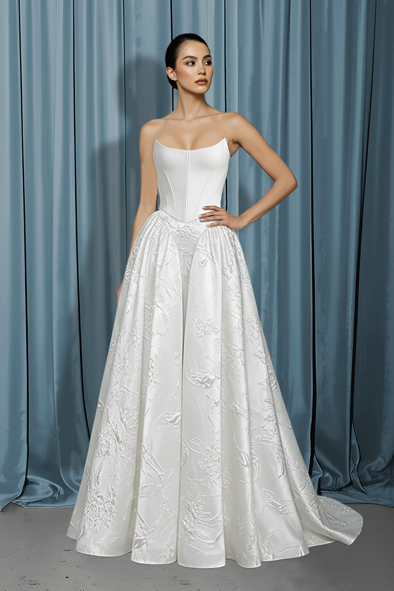 Scooped Bustier + Drop Waist