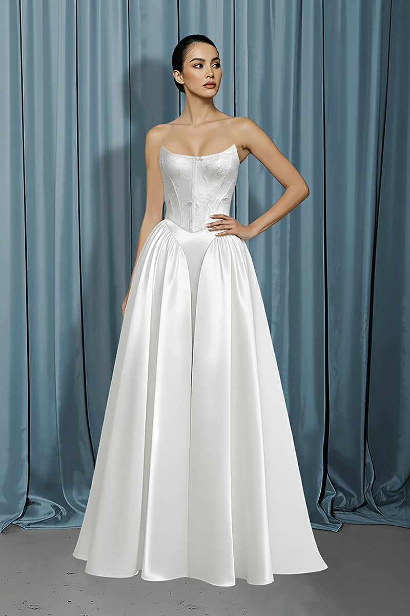Scooped Bustier + Drop Waist
