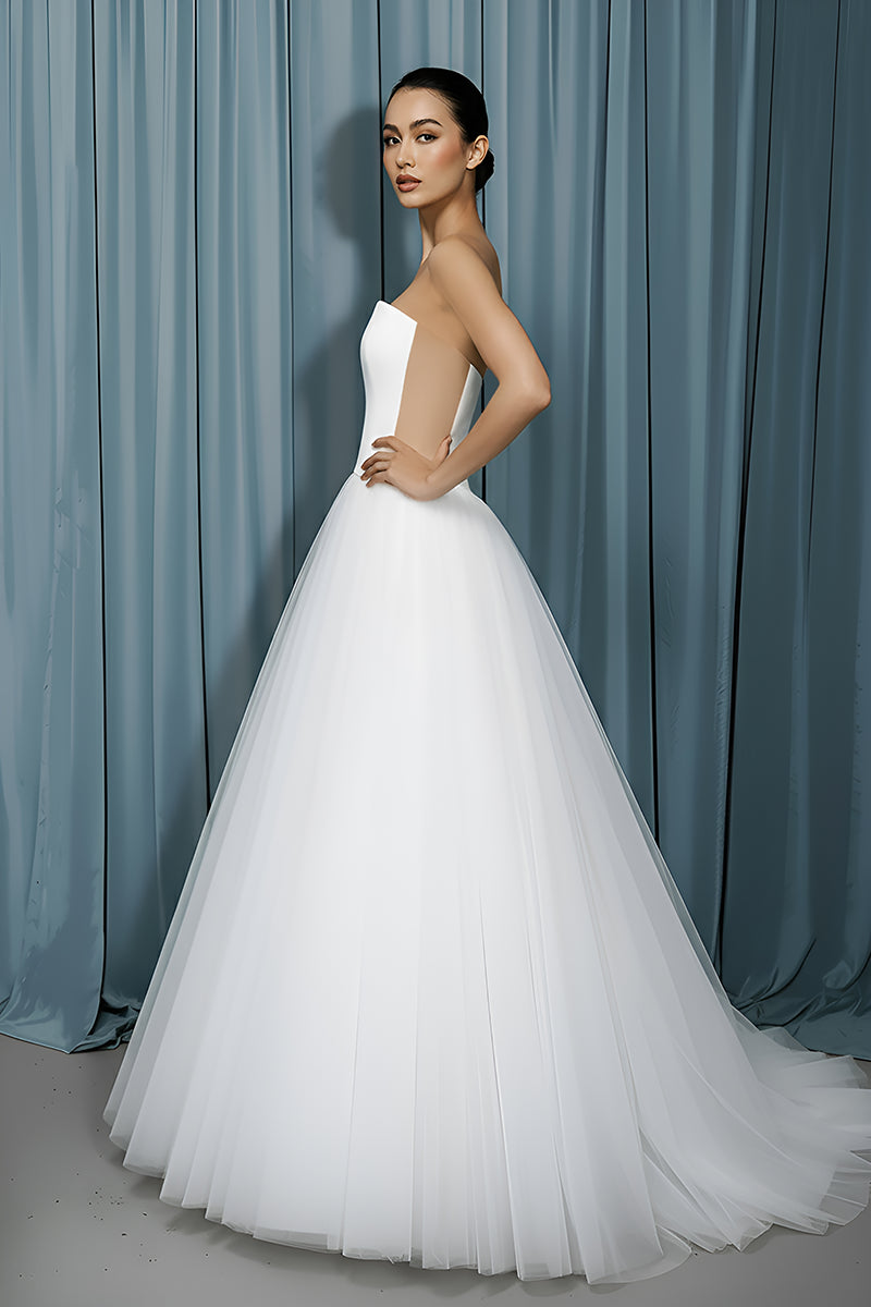 Rounded Bustier + Tull A-line