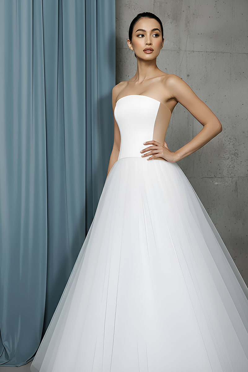 Rounded Bustier + Tull A-line
