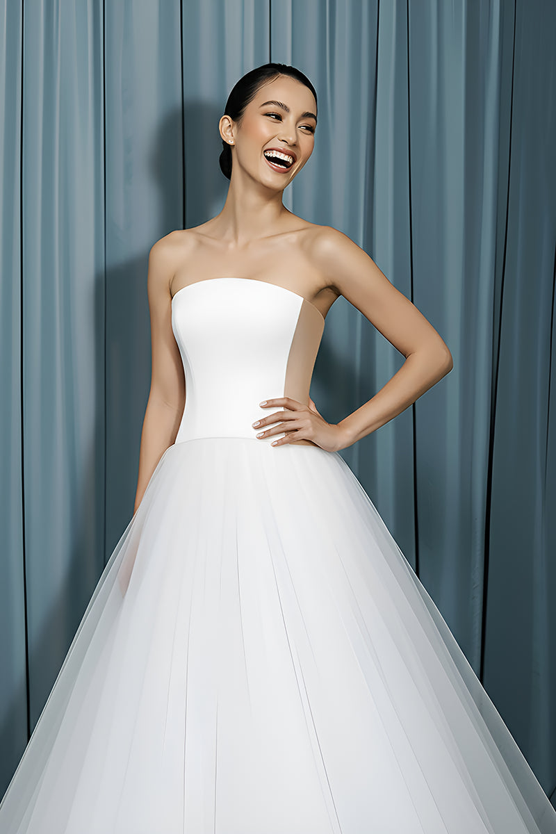 Rounded Bustier + Tull A-line