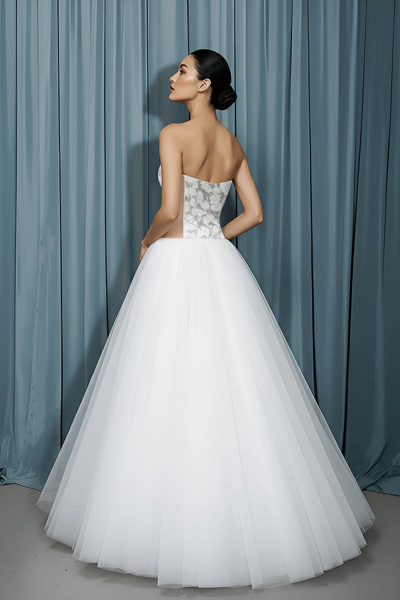 Rounded Bustier + Tull A-line