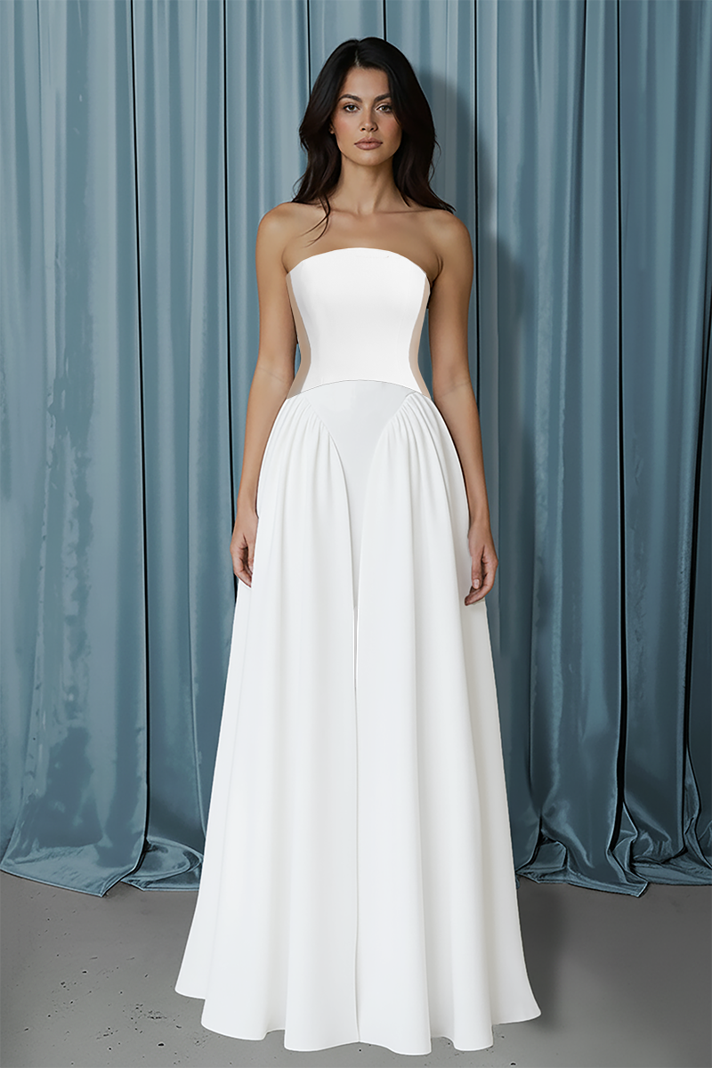 Rounded Bustier + Drop Waist