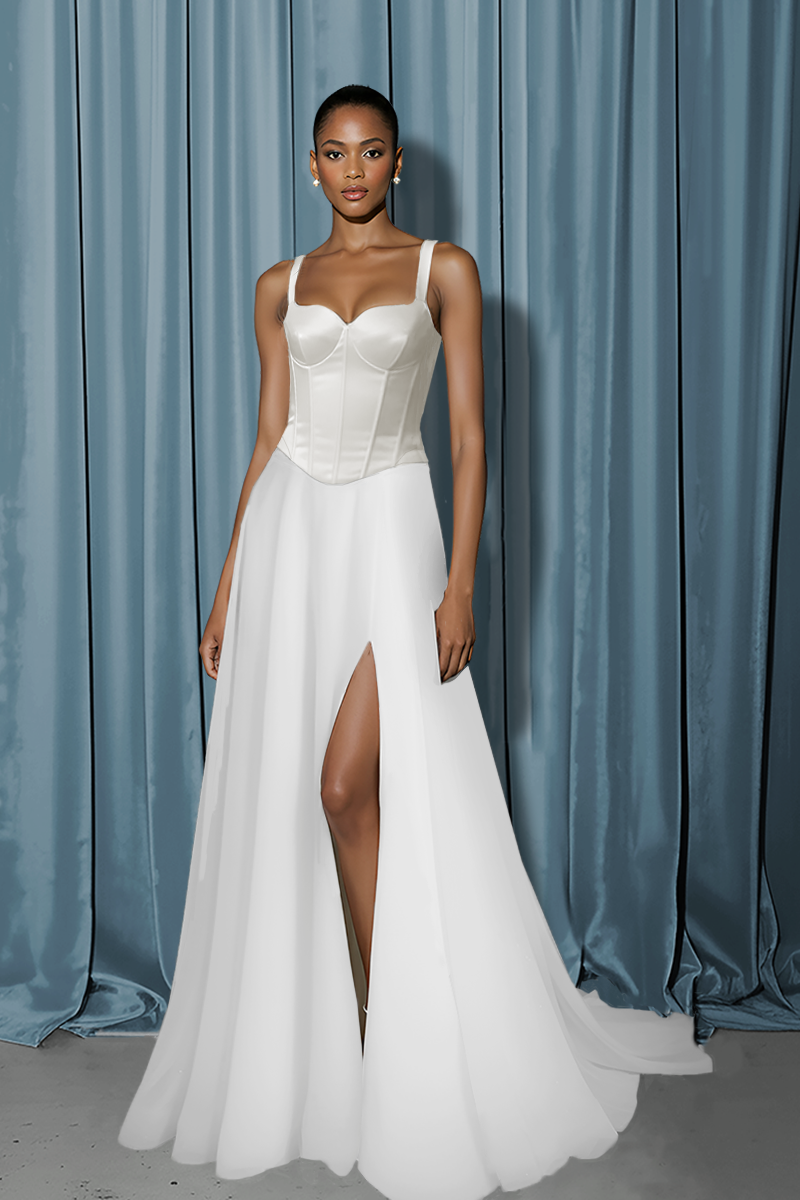 Basque Corset + A-Line With Slit