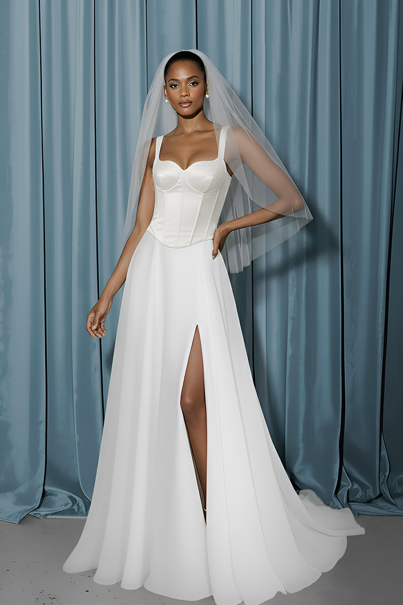 Basque Corset + A-Line With Slit