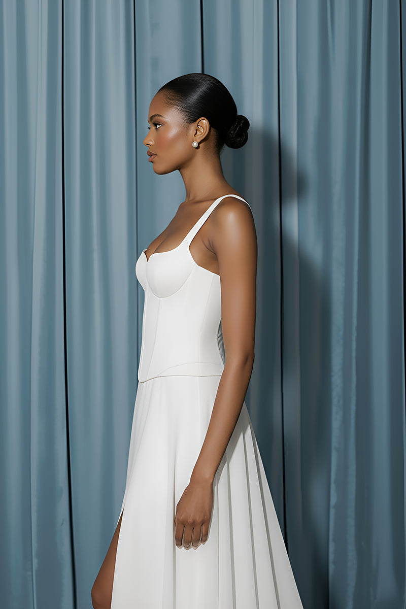 Basque Corset + A-Line With Slit