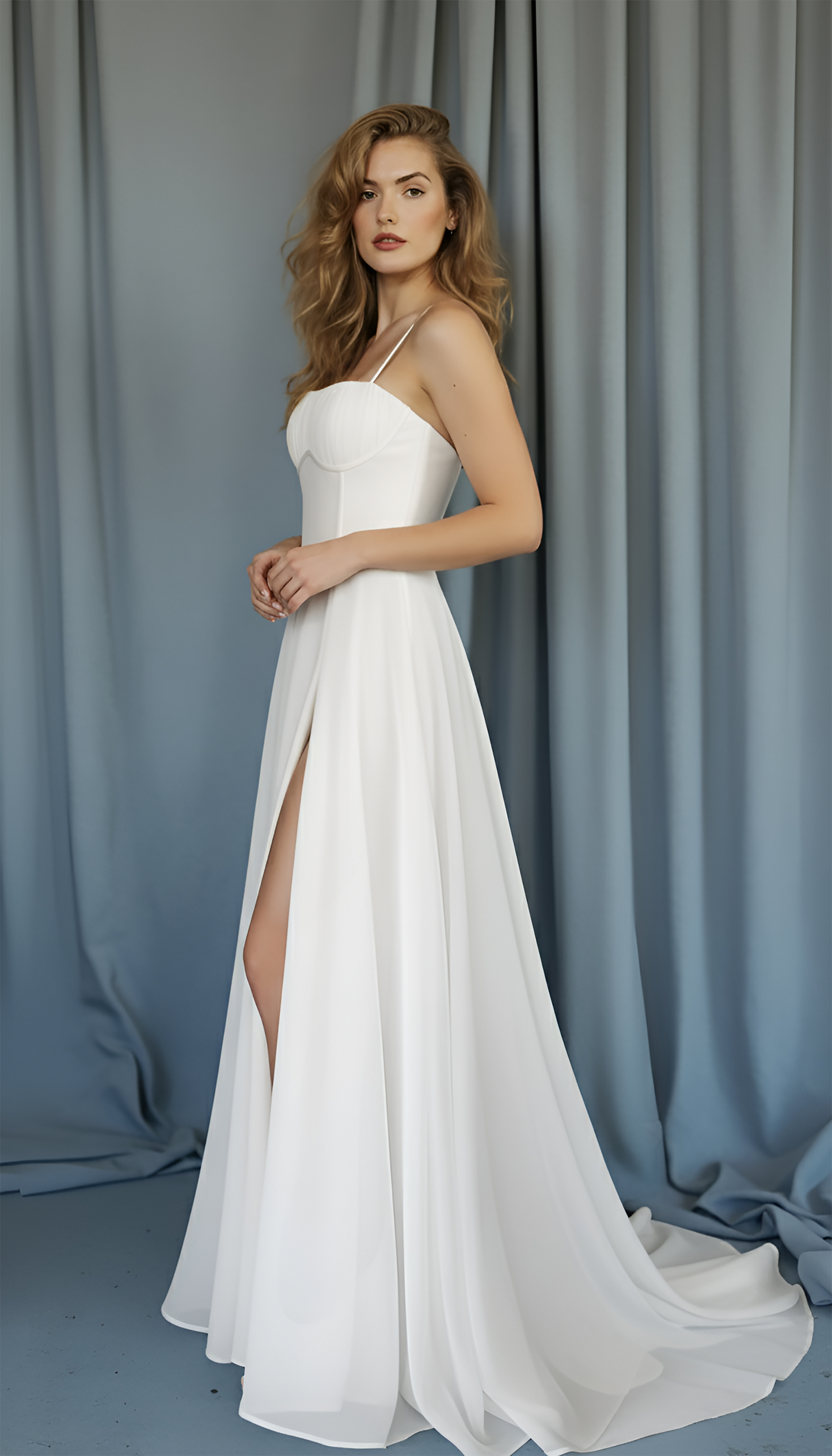 Balconette Bustier + A-Line With Slit