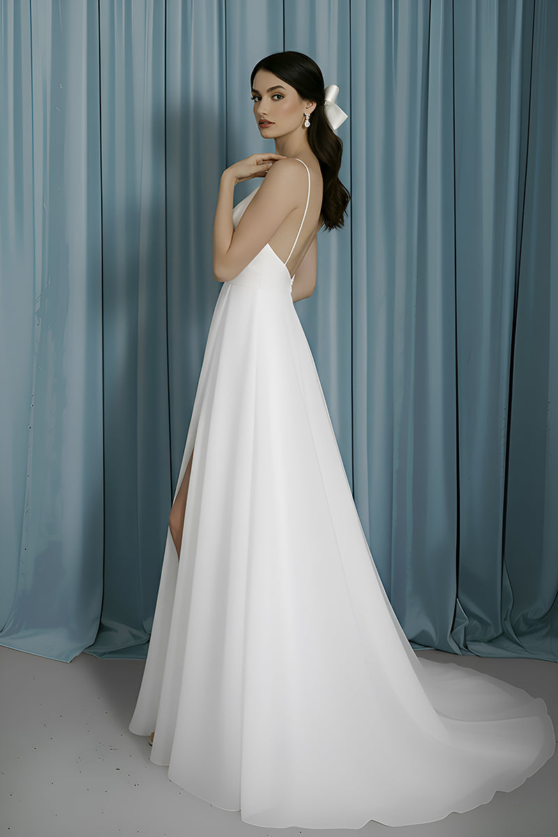 V-Neck Empire + A-Line With Slit