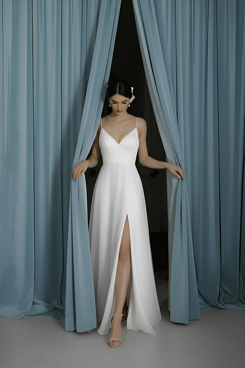V-Neck Empire + A-Line With Slit