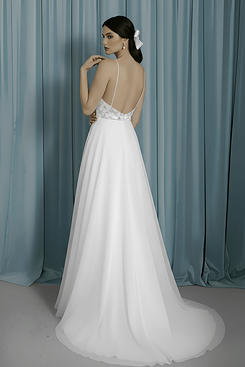 V-Neck Empire + A-Line With Slit