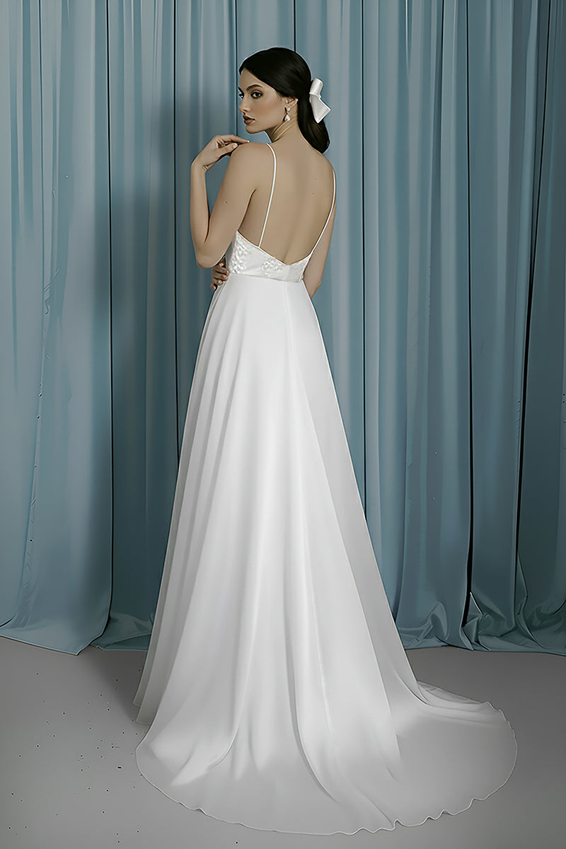 V-Neck Empire + A-Line With Slit