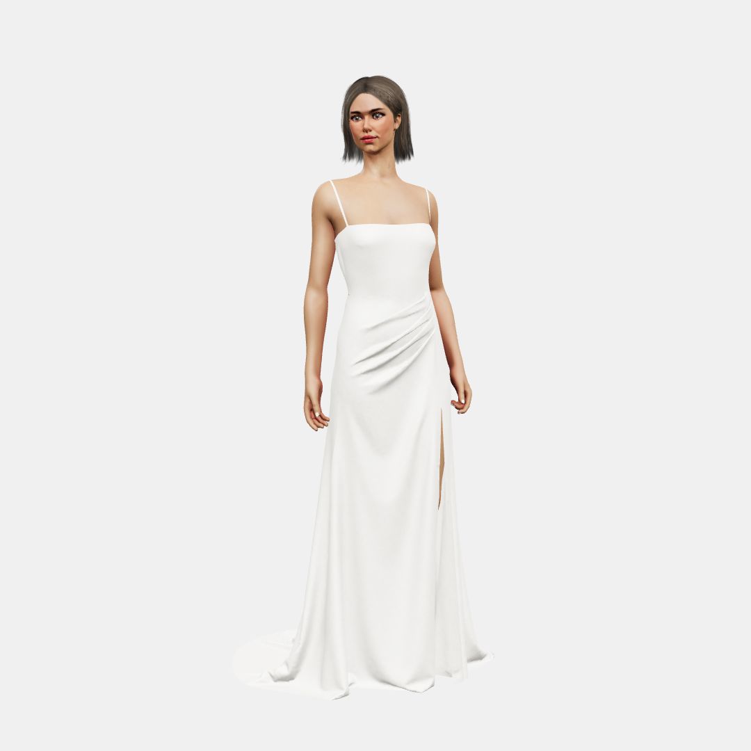 Bandeau and open back + draped Matt Silk / Matt Silk