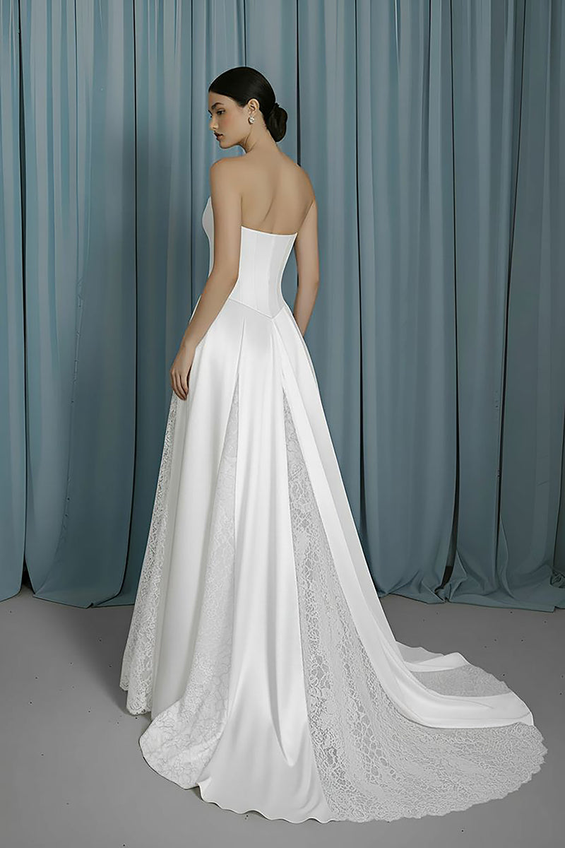 Scooped Bustier + A-Line W/ Godets