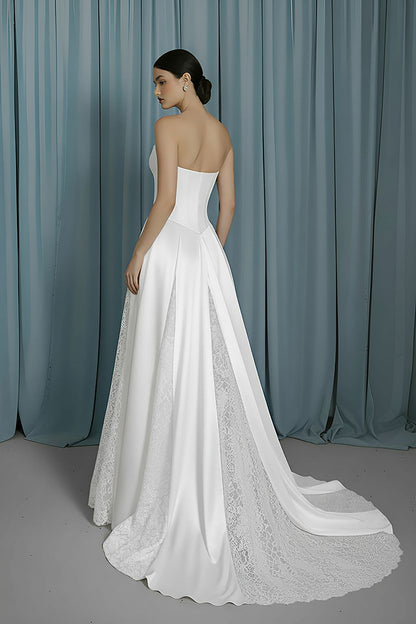 Scooped Bustier + A-Line W/ Godets
