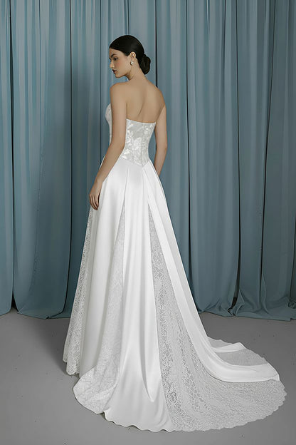 Scooped Bustier + A-Line W/ Godets