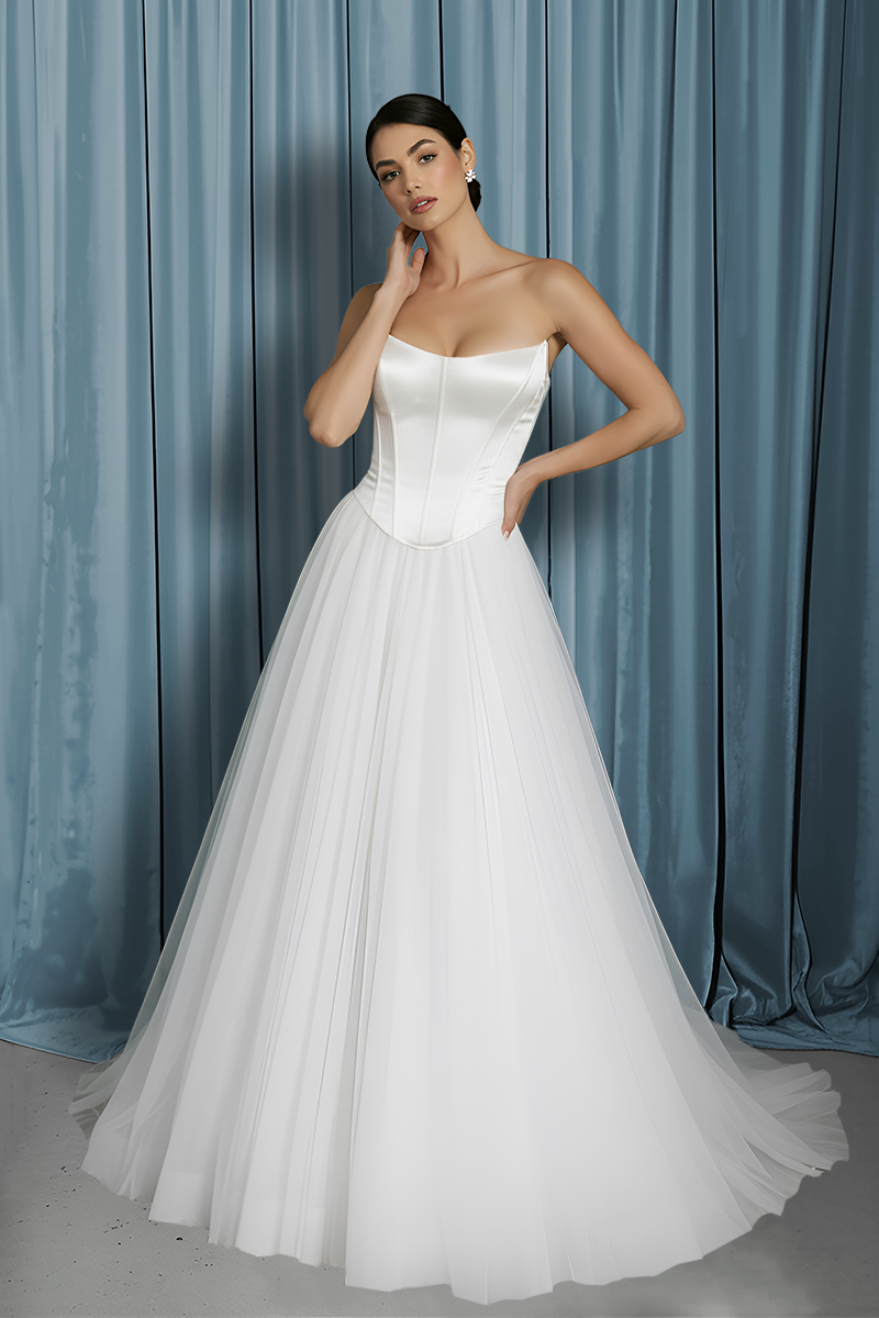 Scooped Bustier + Tull A-line