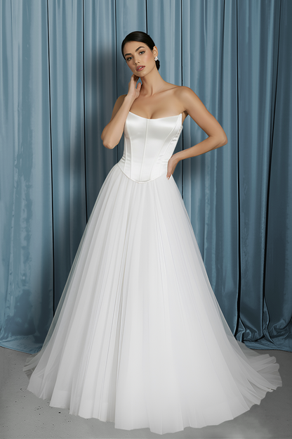 Scooped Bustier + Tull A-line