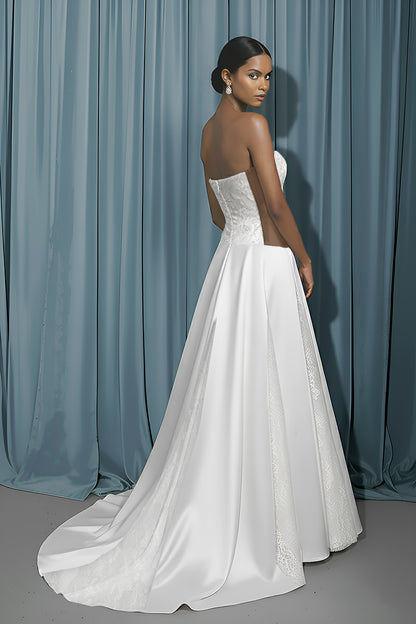 Rounded Bustier + A-Line W/ Godets