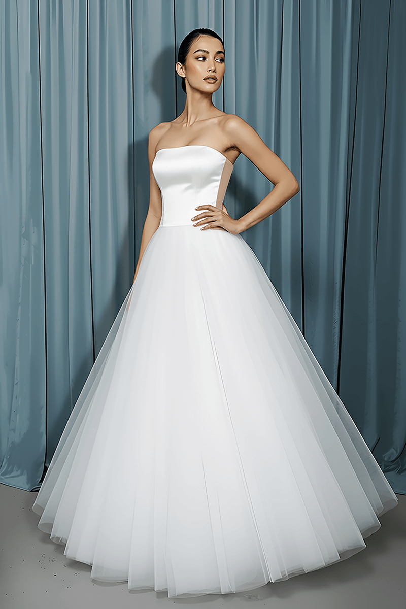 Rounded Bustier + Tull A-line
