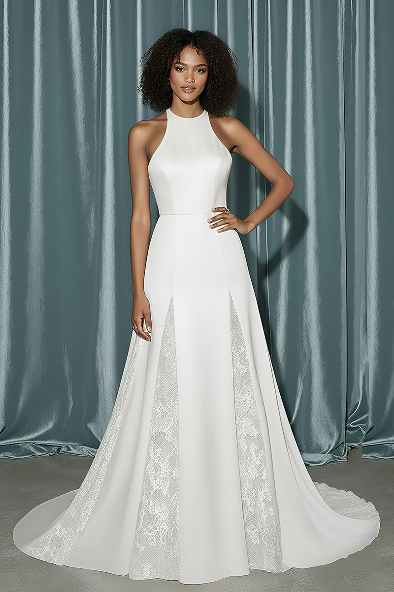 Halter Neck + A-Line W/ Godets