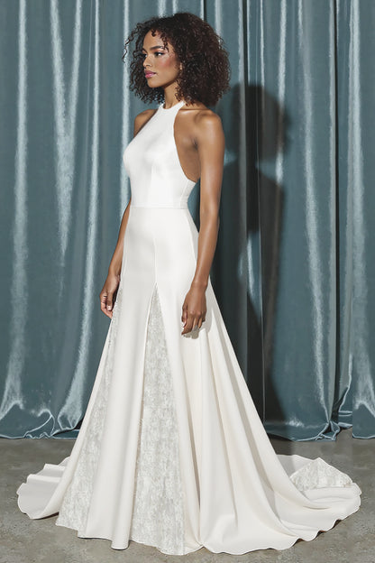 Halter Neck + A-Line W/ Godets