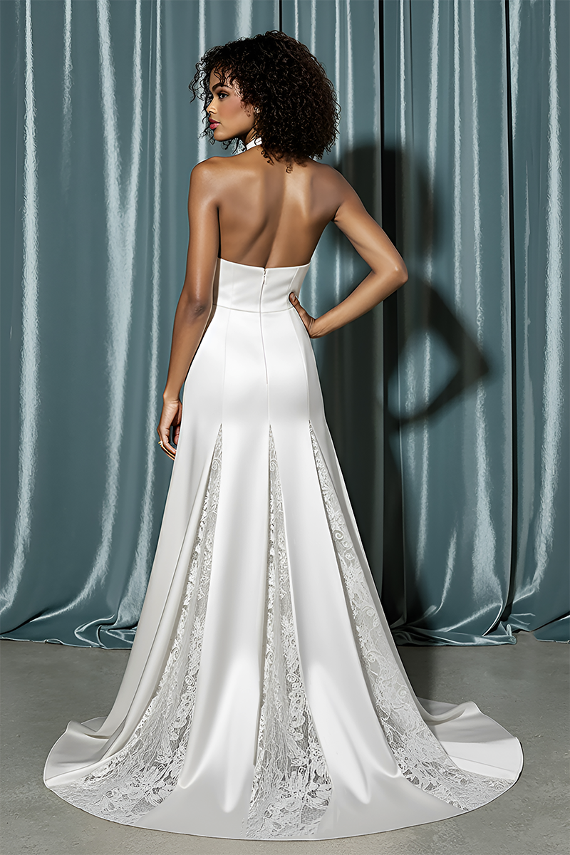 Halter Neck + A-Line W/ Godets