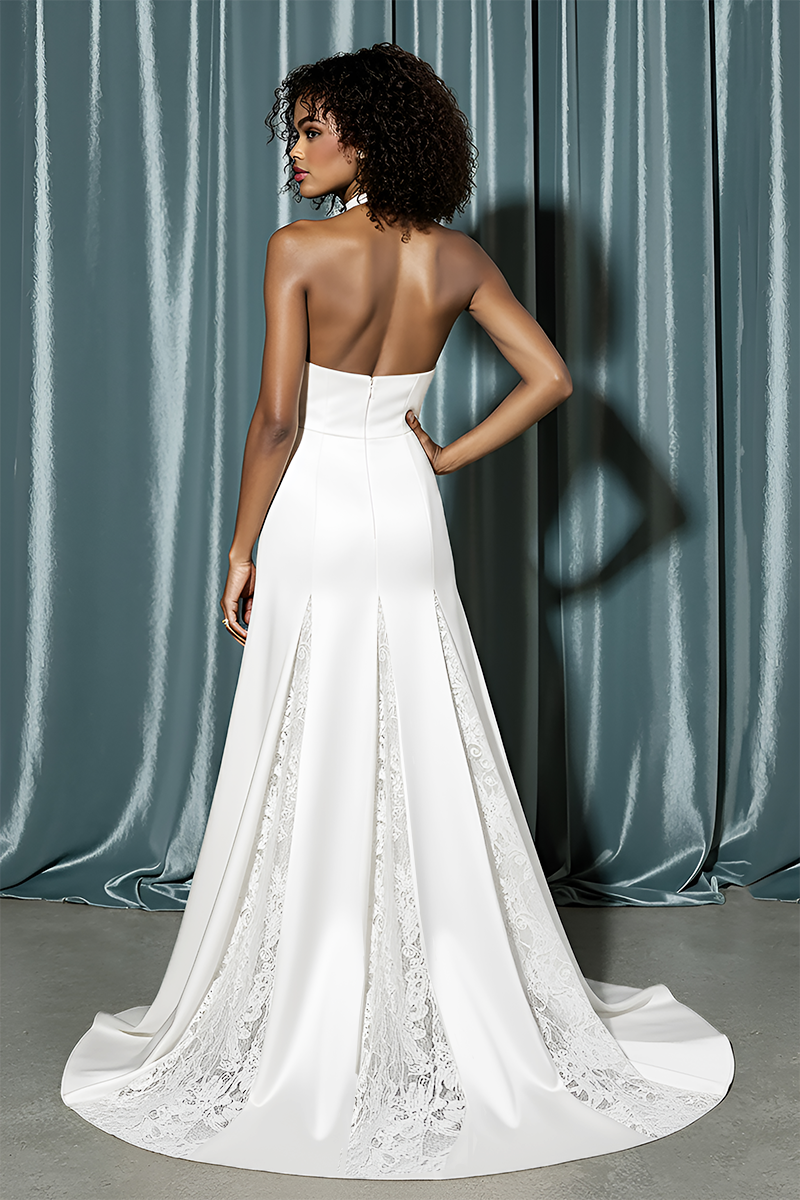 Halter Neck + A-Line W/ Godets