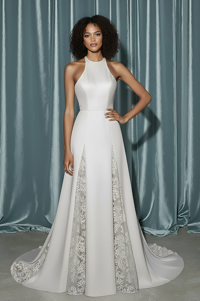 Halter Neck + A-Line W/ Godets