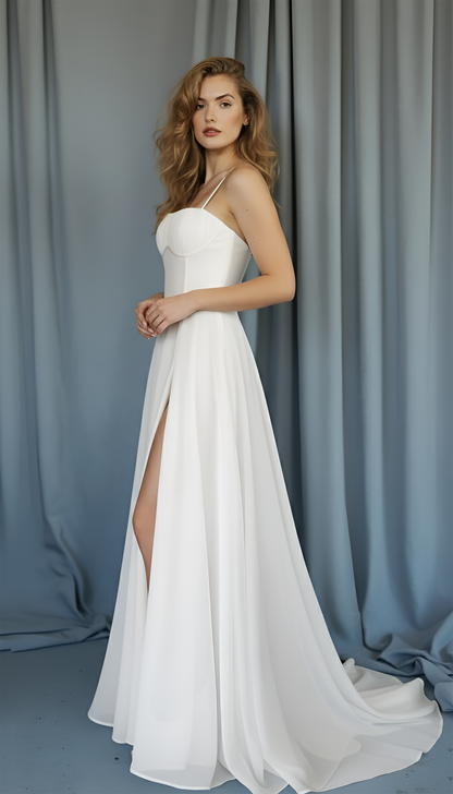 Balconette Bustier + A-Line With Slit