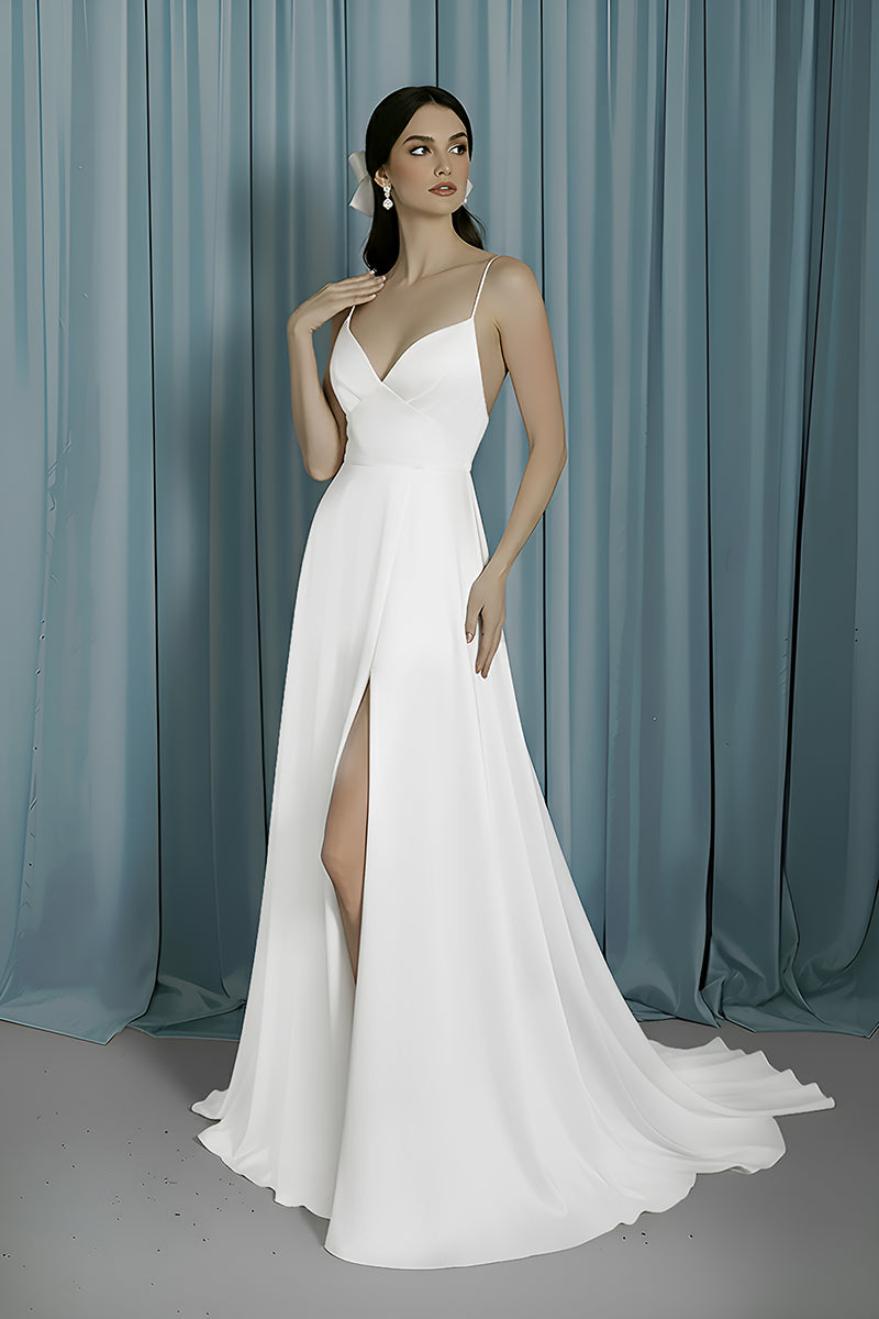 V-Neck Empire + A-Line With Slit
