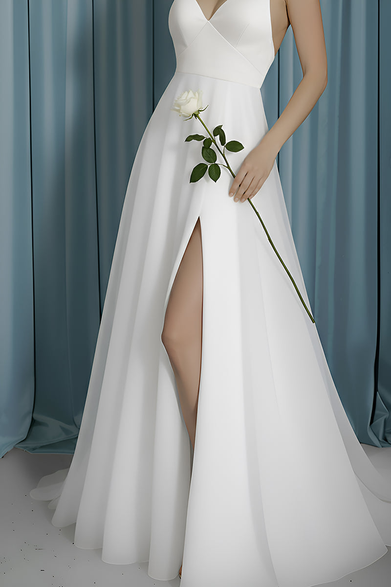 V-Neck Empire + A-Line With Slit