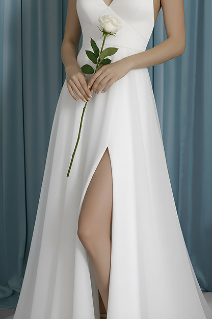 V-Neck Empire + A-Line With Slit