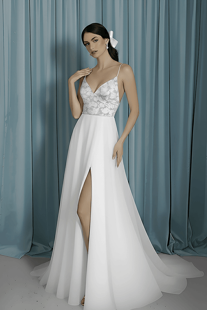 V-Neck Empire + A-Line With Slit