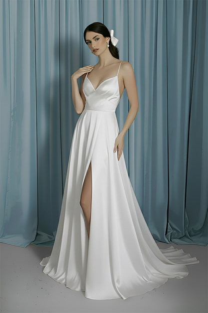 V-Neck Empire + A-Line With Slit